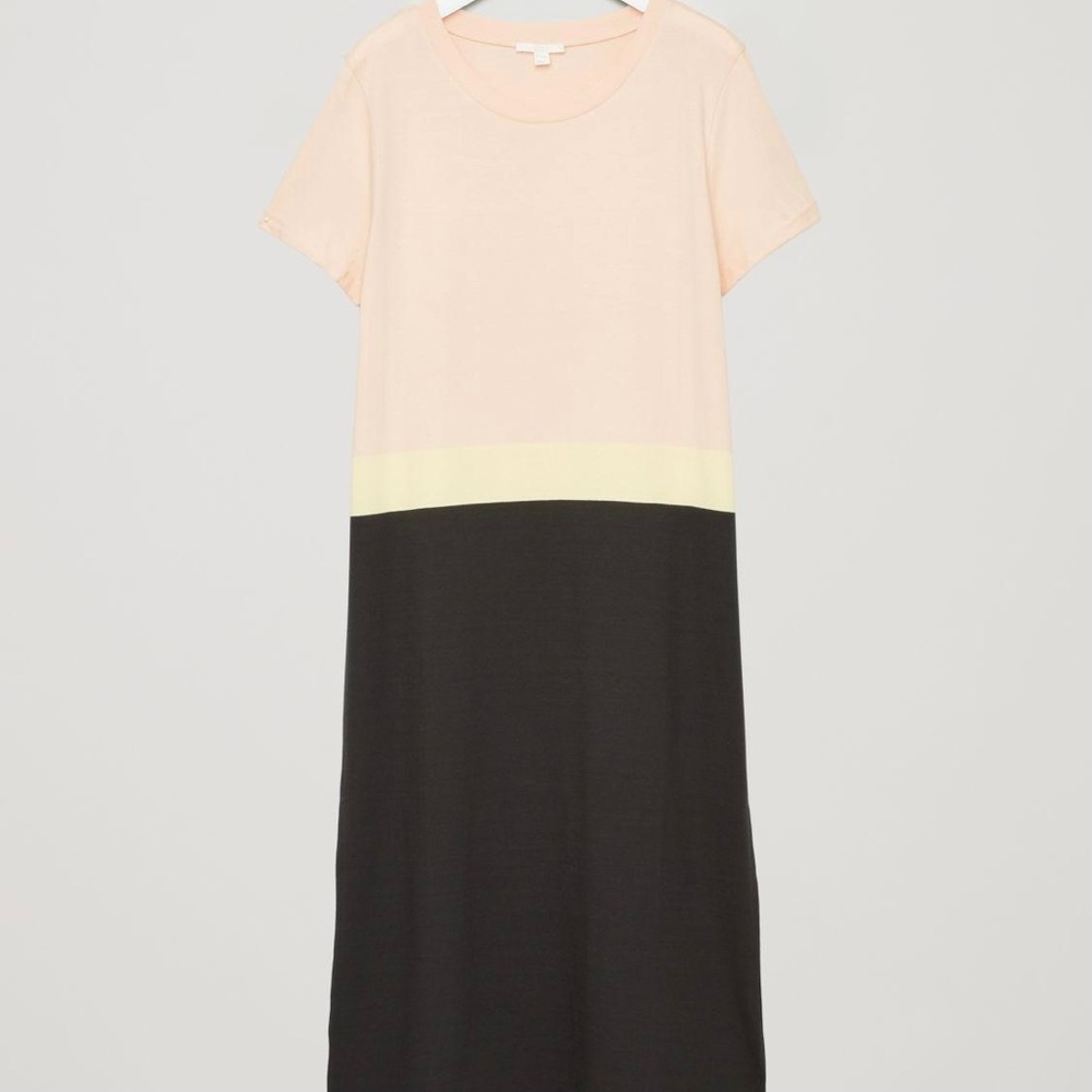 COS color block stripe cotton t-shirt dress